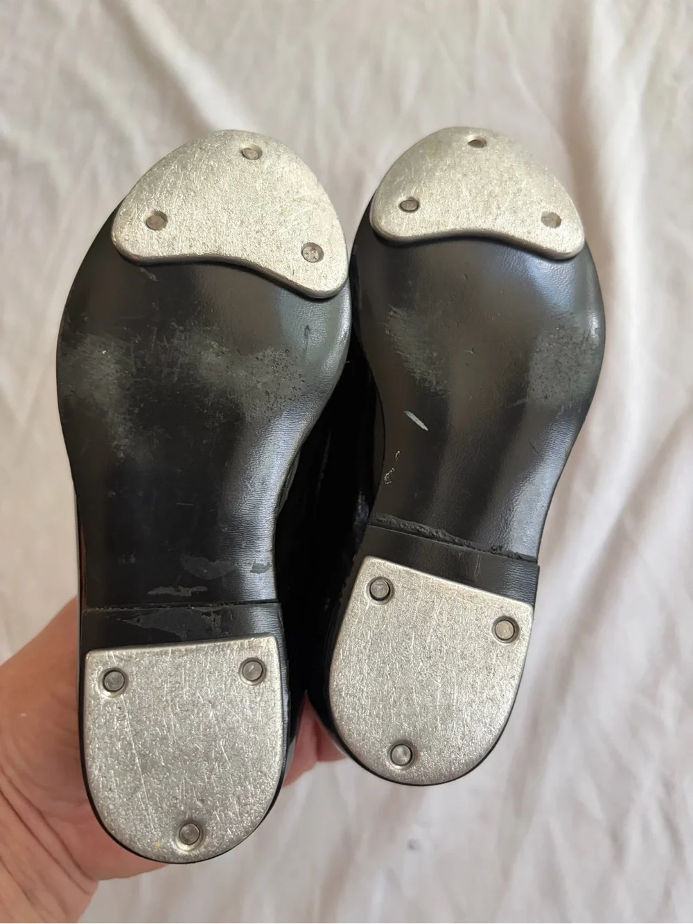 Dance Fashions Kids Tap Shoes Slip On Size 7.5 Black Dance Class Recital